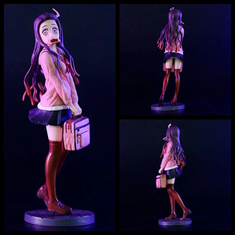 

Demon Slayer 27cm Kamado Nezuko Anime Figure Kimetsu No Yaiba School Uniform Action Figures Figurine Collectible Model Toy Gifts