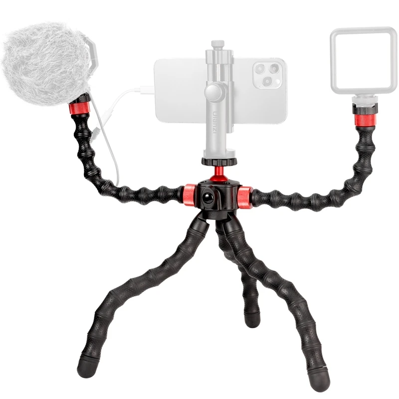 

Ulanzi MT-52 Flexible Octopus Tripod for Phone With Gooseneck Minitripod Bendable Light Mic Stand for Vlogger Camera Gopro DSLR