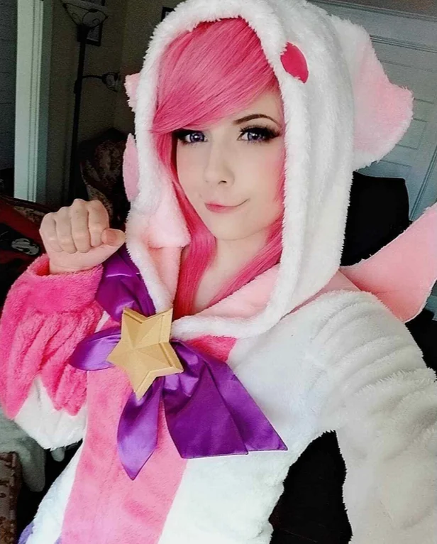 Розовый парик для косплея Lady of Luminosity Lux Star Guardian с хвостиками