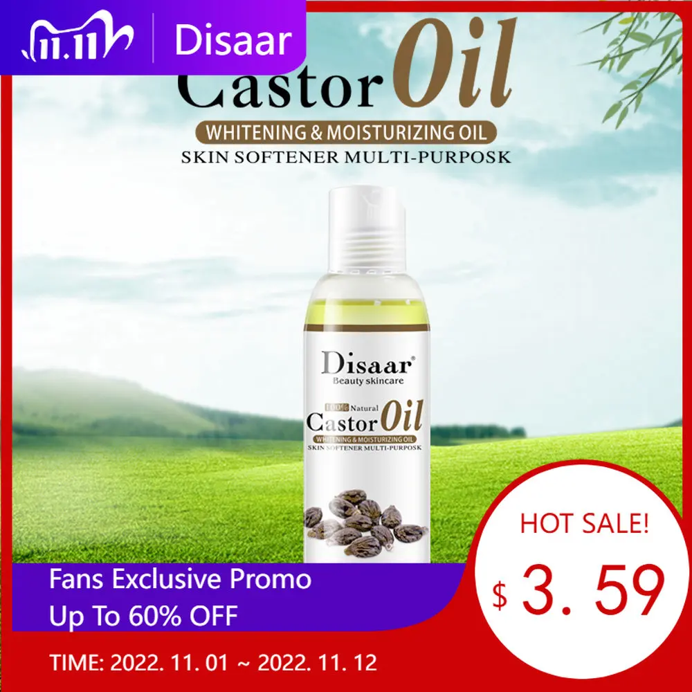 

Disaar 100ml Castor Oil Body Oil Repair Skin Massage Essential Oil Moisturizing Whitening Lighten Fine Lines Spots Skincare