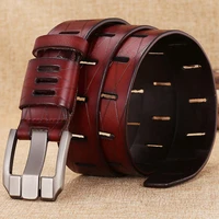 genuine leather for mens high quality buckle jeans cowskin casual belts business cowboy waistband male fashion designer y2k