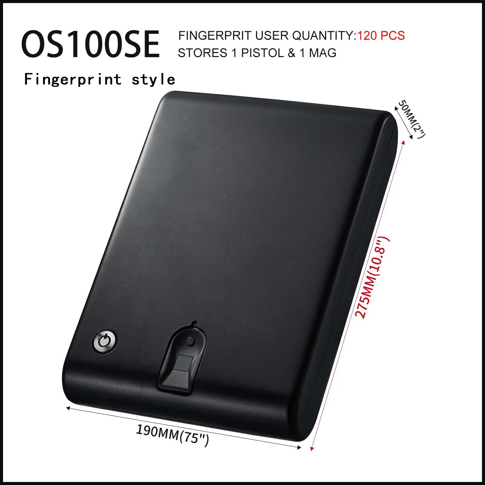 

Электронный пистолет для безопасности со сканером отпечатков пальцев, мини-пистолет для безопасности, сейф с паролем, ваза, коробка для оружия, огнестрельное оружие, автомобиль Ospon