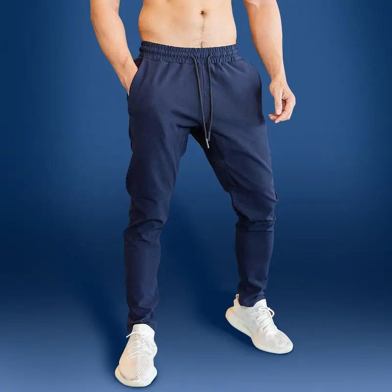 

Мужские летние тонкие спортивные Леггинсы для бега, тренировок, непринужденного отдыха, фитнеса, тренд с девятью скоростями и сухой талией, 2023