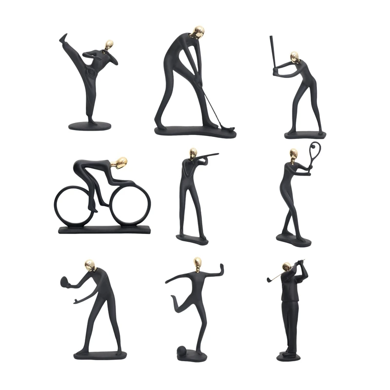 

Men's Golfer Statue Athlete Decoration Wardrobe Home Decoration Modern Plating Resin Decoration Gift Craft Jewelry