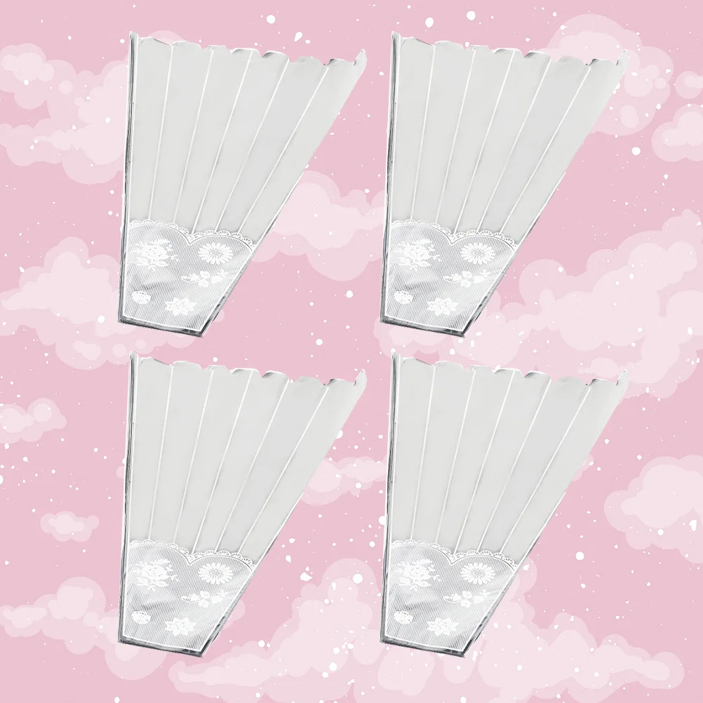 

Flower Bouquet Packaging Wrapping Sleeve Single Paper Rose Treat Gift Floral Cone Shaped Clear Packing Supplies Roses Box Wraps