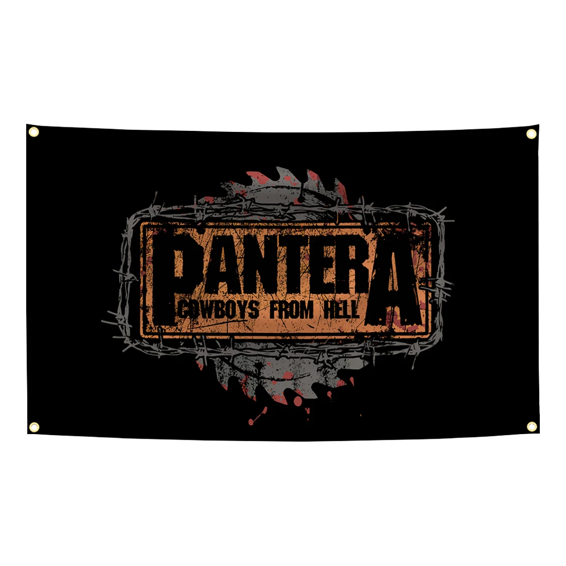 Фото Гобелен с изображением флага группы Panteras Heavy Rock Band, полиэстер, цифровая печать, баннер для декора стен гаража, украшение для улицы №2