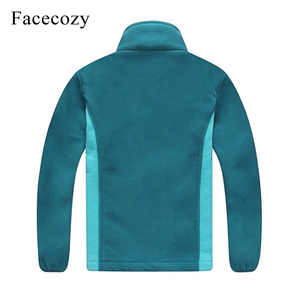Фото Детское зимнее плотное теплое флисовое пальто Facecozy, антистатические походные куртки для мальчиков и девочек, униформа для альпинизма, верх... №5