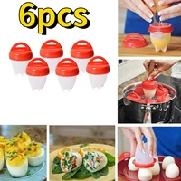 6pcs egg poachers cooker silicone non stick eggs boiler boiled eggs mold cups steamer kitchen baking gadget cooking accessories