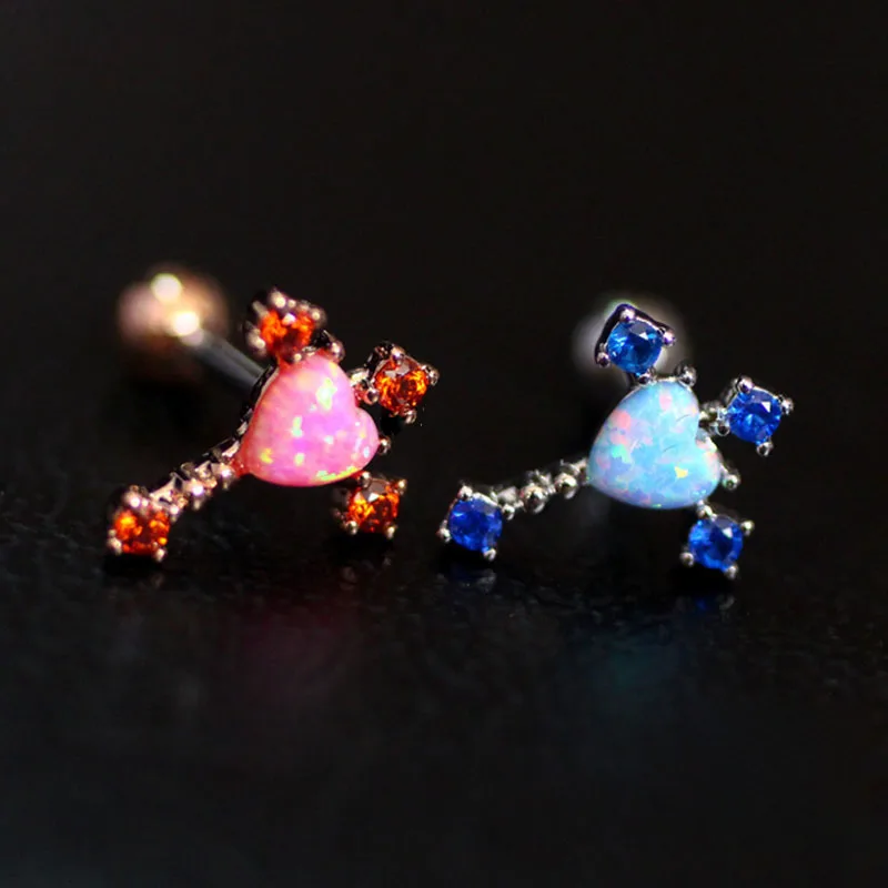 

Breath of Youth Magic Wand Girl Love Simple Stud Earrings Female S925 Silver Fashion Focus Banquet Party Anniversary Gift