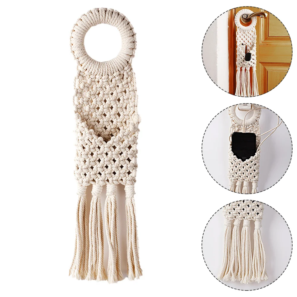 

Wall Hanging Tapestry Cotton Thread Woven Tapestry Doorknob Wall Hanging Decor