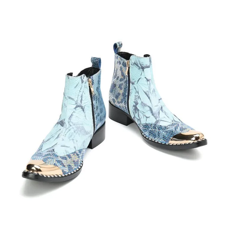 

Мужские ботинки челси с высоким берцем, ковбойские ботинки из натуральной кожи в западном стиле, свадебная Классическая обувь, формальные мужские ботильоны, деловая обувь