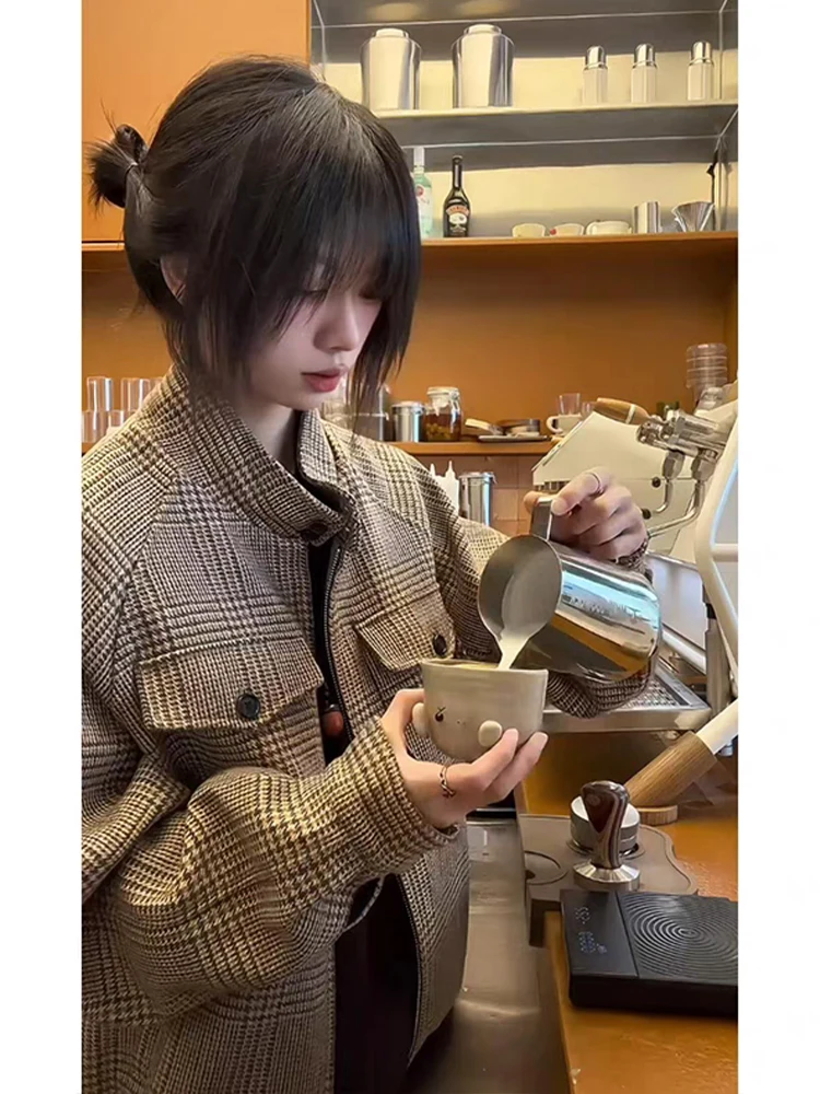 Мужская куртка Harrington Oclin с узором гусиные лапки осенне-зимняя высококачественная