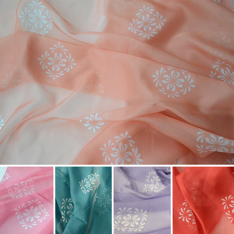 

Printed Chiffon Fabric Polyester Material Tang Feng Hanfu Wholesale Cloth By The Meter for Sewing Diy