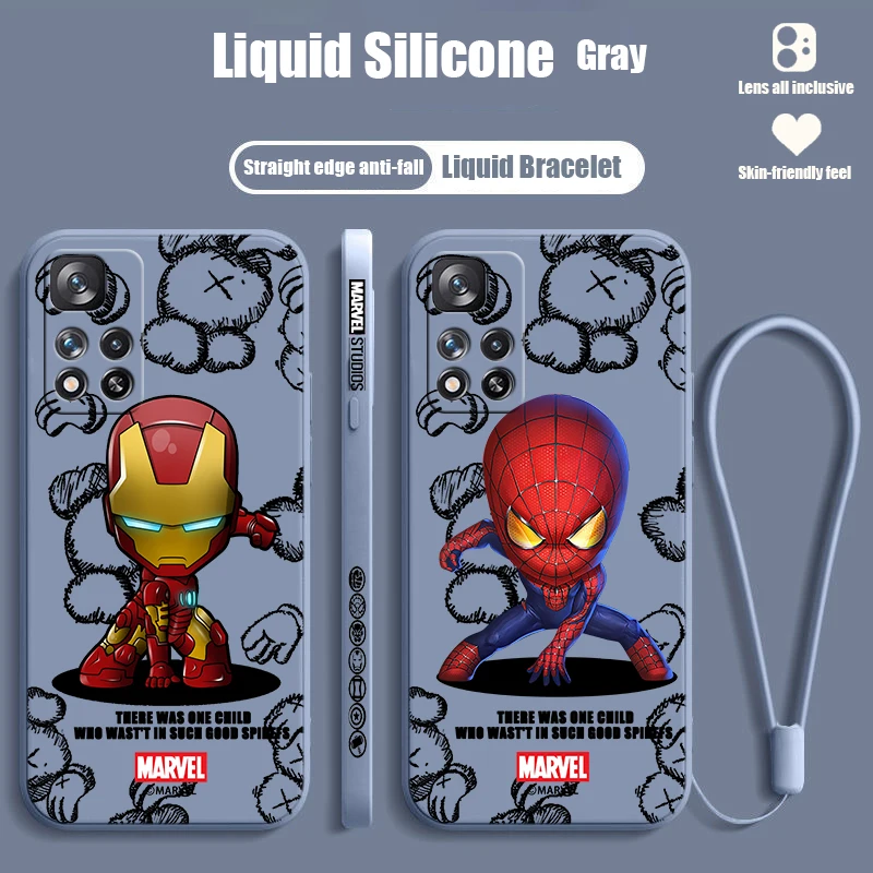 Чехол для телефона с принтом Человек-паук Xiaomi Redmi Note 13 12 11T 11S 11E 10S 10T 10 Pro Plus Lite