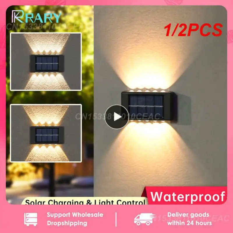 

1/2 шт., настенный светильник на солнечной батарее