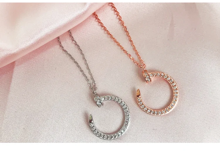 

Новинка 2023, Женское Ожерелье Seiko для ногтей с геометрическим дизайном, цепочка с кристаллами до ключиц от Swarovski OL, ожерелье в форме с