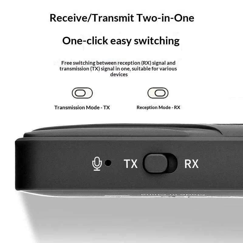 Фото Bluetooth 6 аудиопередатчик-приемник, беспроводной адаптер с 3,5-мм AUX-разъемом и микрофоном, HiFi стерео для автомобиля, телевизора, ПК №4