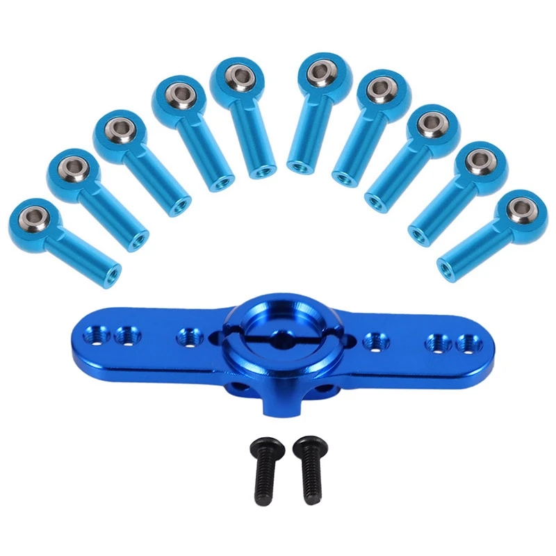 

2 комплекта автозапчастей на радиоуправлении: 1 комплект алюминиевых звеньев M3, шаровой шарнир и 1 комплект сервогудок 15 T, серворулевой рыча...