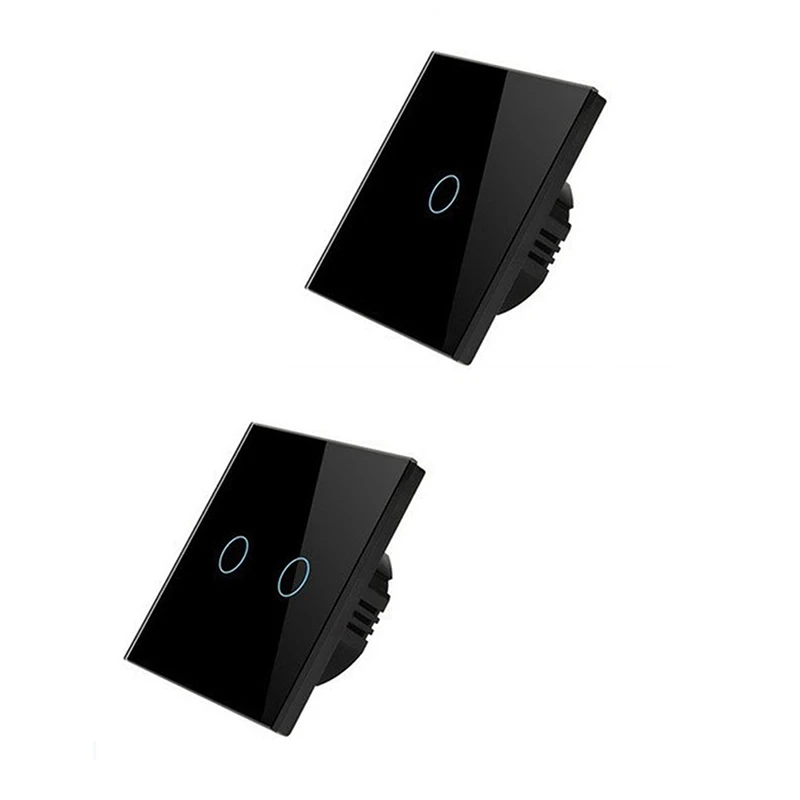 

1pc Wall Touch Switch Panel Square EU 86 1G 2G Luxury Panel Socket Switch Electrical Sensor Button for Home Living Room Decor