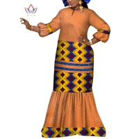 long african dresses for women appliques nigeria traditional wedding outfit bazin riche wax party robe lantern sleeve wy9225