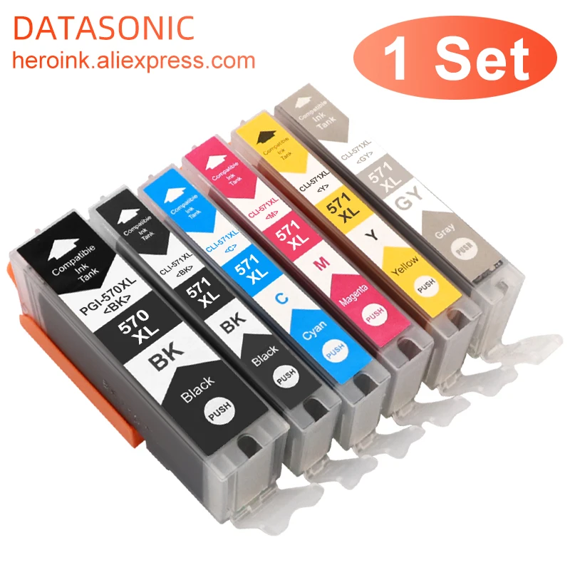 

5 Color Compitalbe for Canon PGI 570 CLI 571 XL Ink Cartridge For canon Pixma MG5750 MG5751 MG5752 MG5753 MG6850 MG7750 MG6853