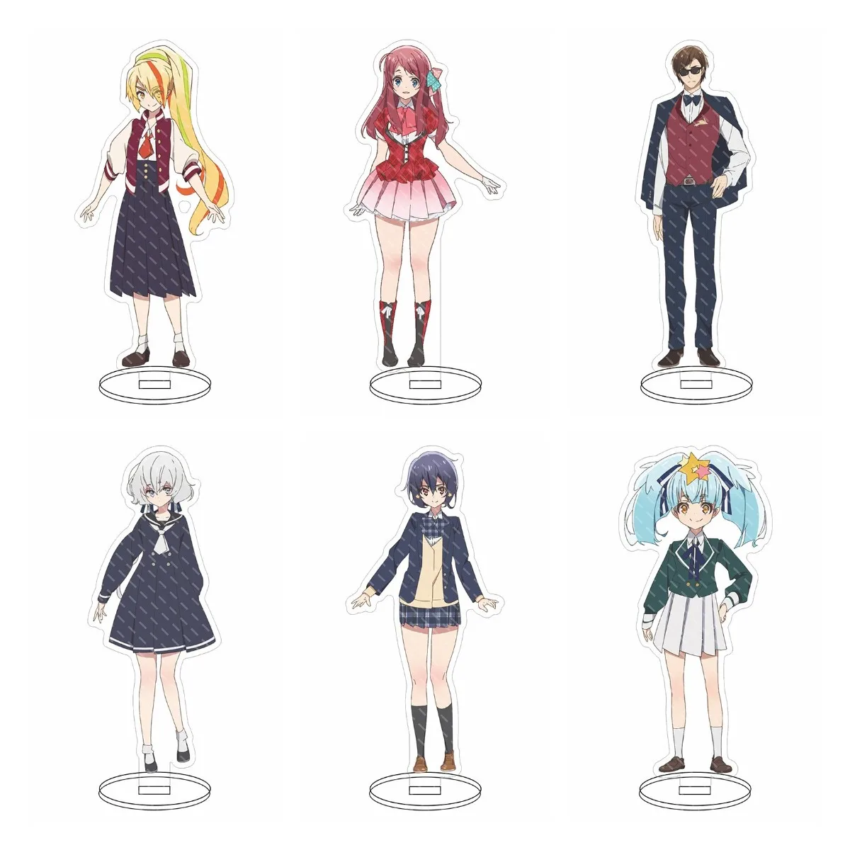 

15CM Anime ZOMBIE LAND SAGA Figure Nikaidou Saki Acrylic Stands Minamoto Sakura Character Model Plate Desk Decor Standing Sign