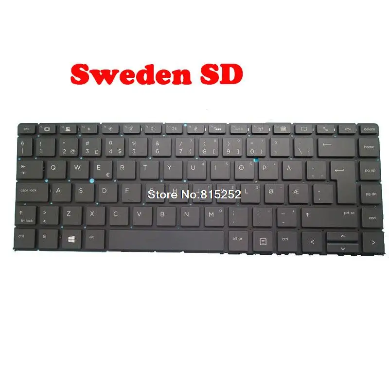 

Laptop Keyboard For HP EliteBook 1040 G4 Black With Backlit Sweden SD/GreeK GK/Turkish Finland TF