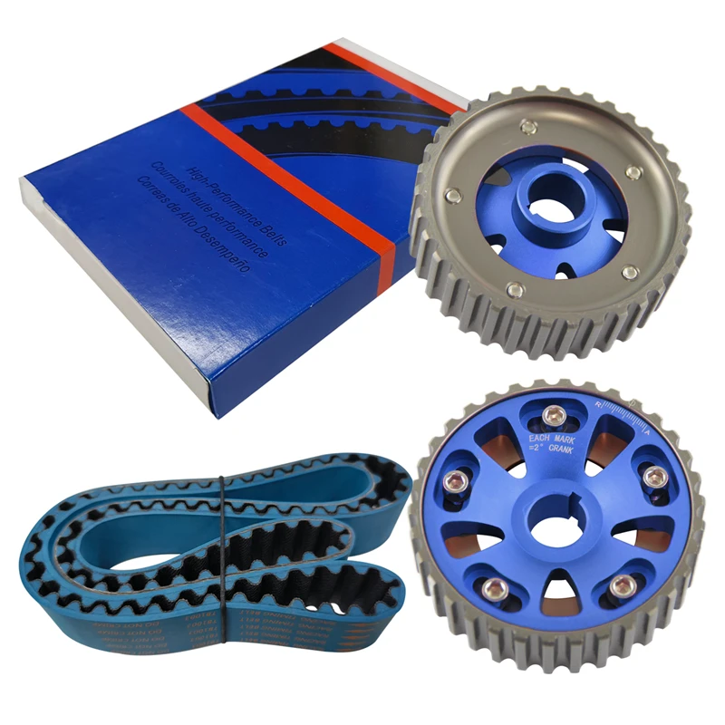 

2PCS Racing Cam Gear Pulley + Timing Belt Fits for Acura Integra VTEC B18C1 B18C5 1.8L DOHC 1994-2001