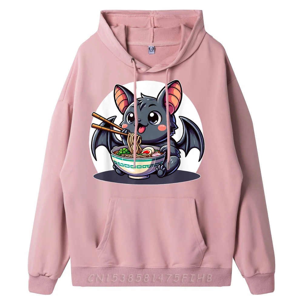 Kawaii Bat Ramen Enthusiast Японская лапша Футболка Роскошная толстовка с капюшоном Мужская