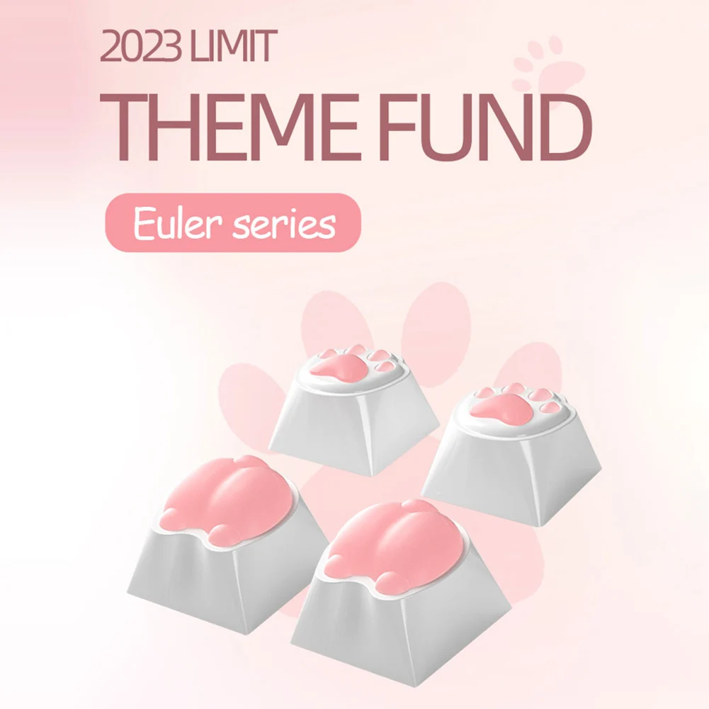 

4 шт., колпачки для клавиатуры в виде кошачьей лапы