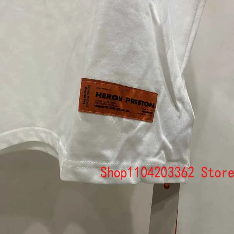 Европейский американский уличный тренд брендовая футболка HERON PRESTON с короткими