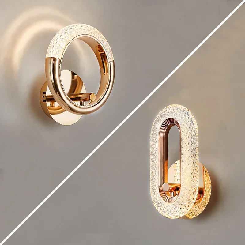 Хрустальный светодиодный настенный светильник современный скандинавский бра