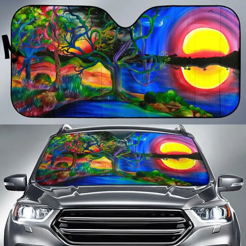

Car Sun Shade , Auto Sun Shade Abstract Art