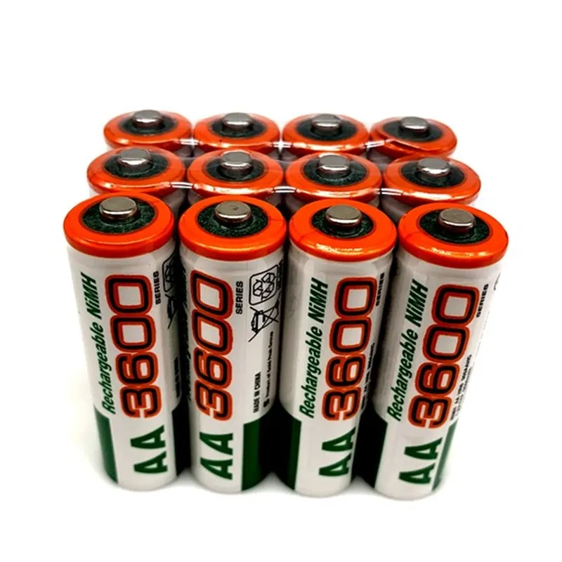 

Новая батарея AA 1,2 в 3600 мАч Ni-MH перезаряжаемая батарея для портативных игр CD плееров автомобильных игрушек аксессуары и детали и т. д.