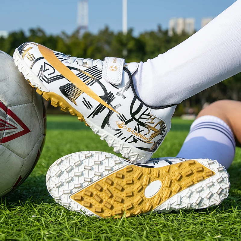 Teenager Kids Soccer Shoes Non-slip TF Ankle Football Boys Girls Outdoor Grass Cleats Footwear 157-3 |
