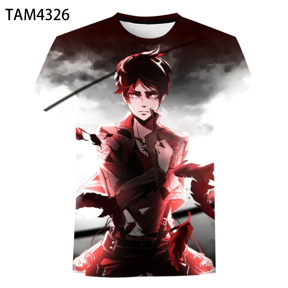 

Футболка Летняя унисекс с 3D-принтом из японского аниме «атака на Титанов»