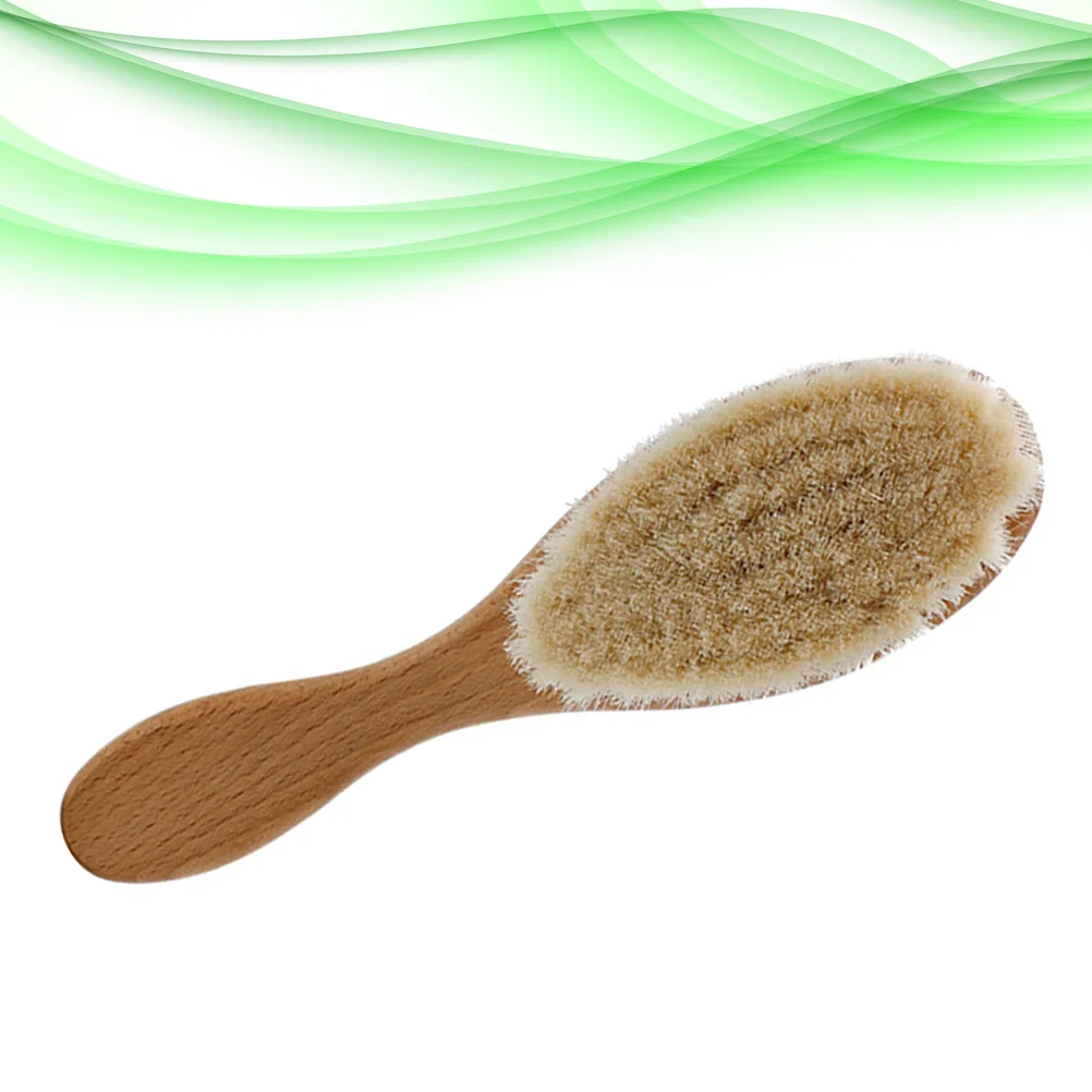 

1PC Wood Brush Wool Bathing Brush Hair Brush Broken Hair Cleaning Brush for Children Students Kids