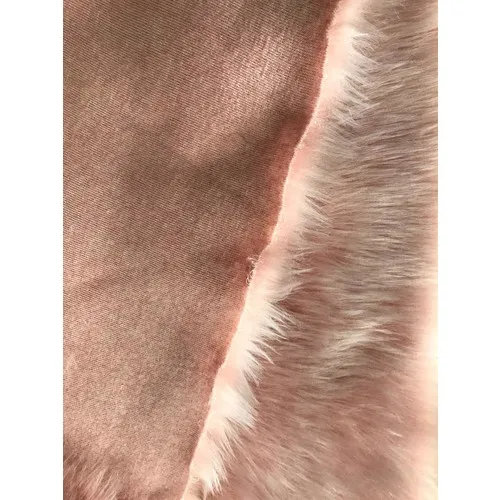 Модная мягкая и длинная пушистая плюшевая меховая ткань розовая пудра | Дом сад