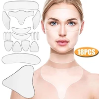 16pcs18pcs silicone wrinkle removal sticker face forehead neck eye sticker