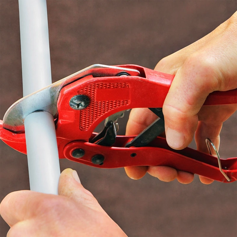 

Portable Plastic Pipe Cutter Ratchet Cutting Tool Plastic Hoses Plumbing Pipes Slicers for Household Maintenance Worker