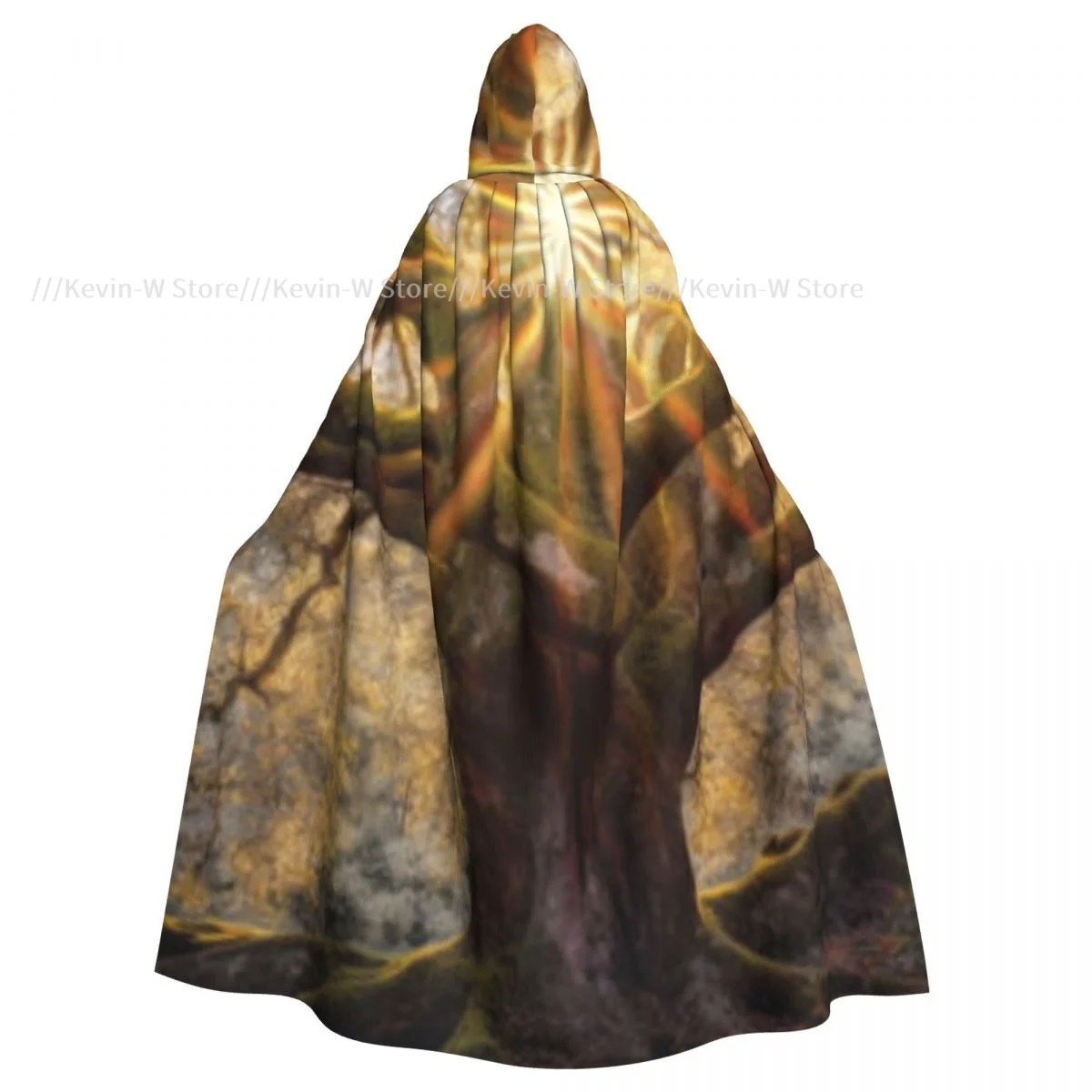 

Унисекс солнцезащитные лучи глаз через дубовое дерево плащ с капюшоном длинный костюм ведьмы косплей