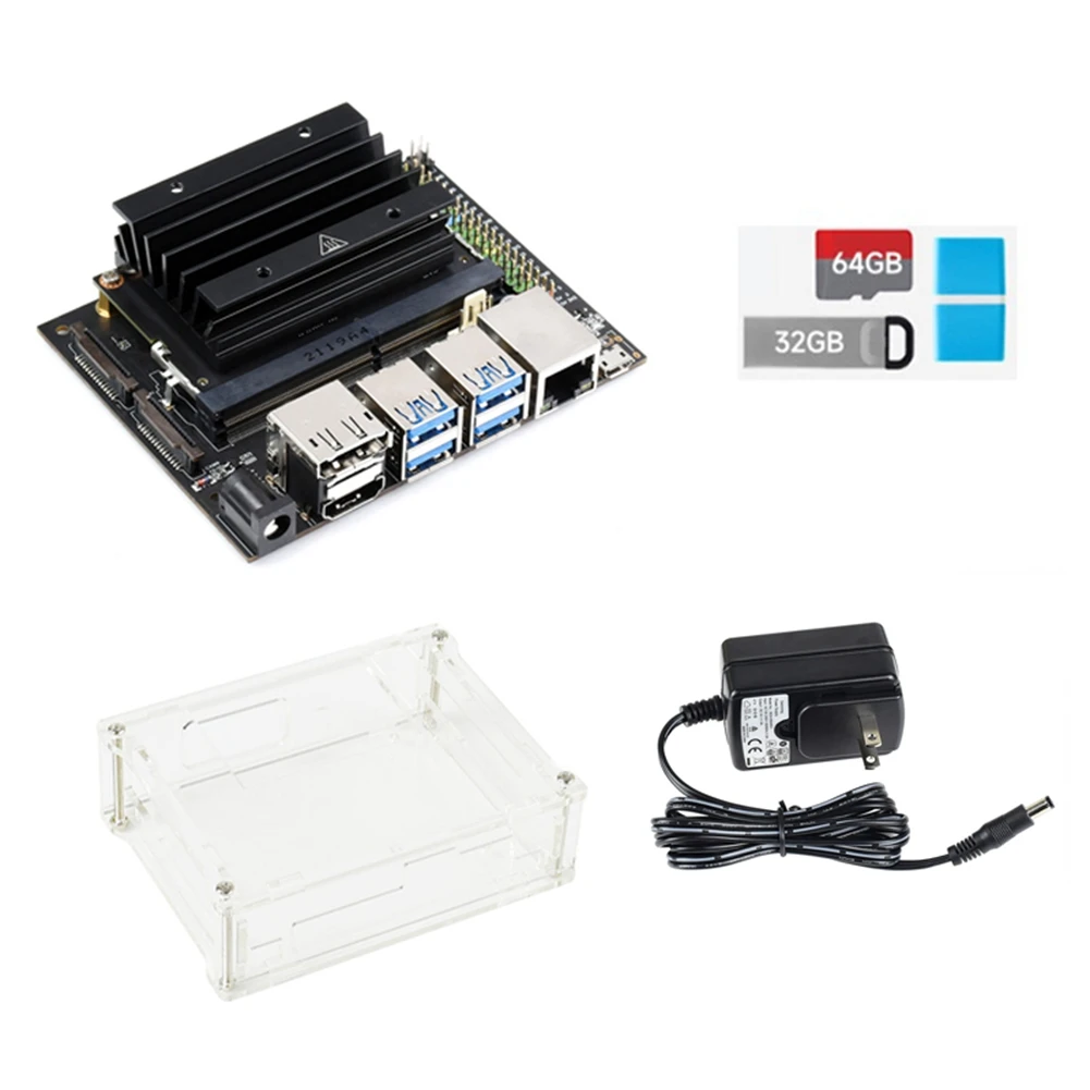 

For Nano 4GB Kit (B01) Development Board Kit with Module+Heat Sink+Shell+32G U Disk+64G SD Card US