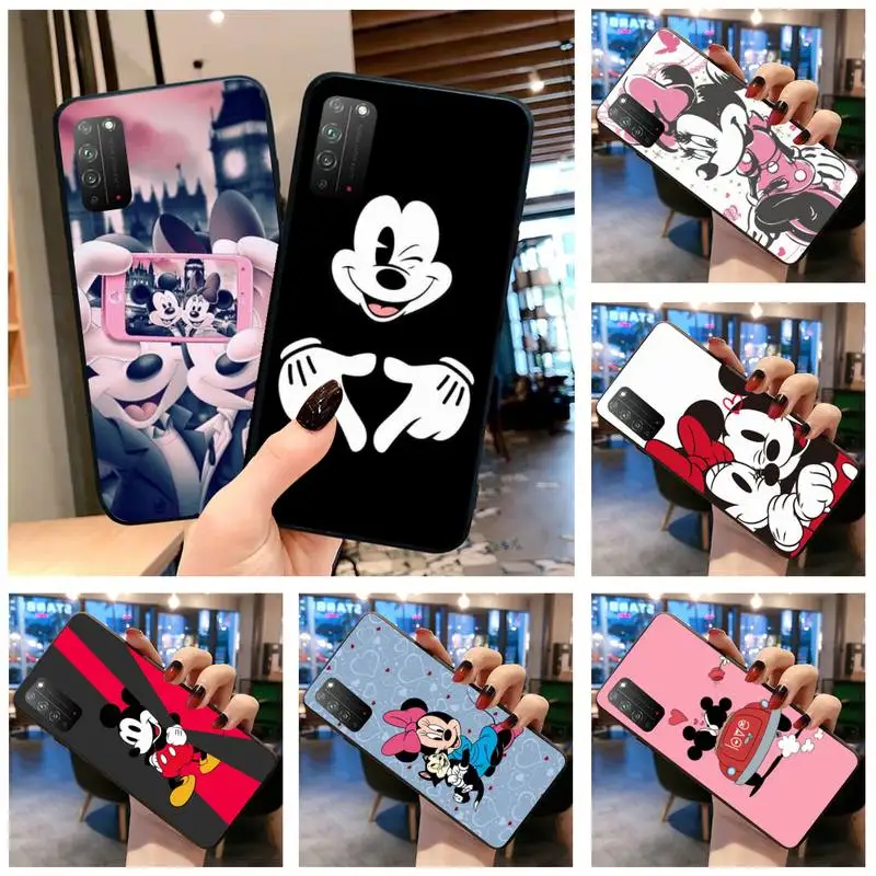 

Cute Cartoon Mouse Mickey And Minnie Phone Case for Huawei Honor 30 20 10 9 8 8x 8c v30 Lite view 7A pro