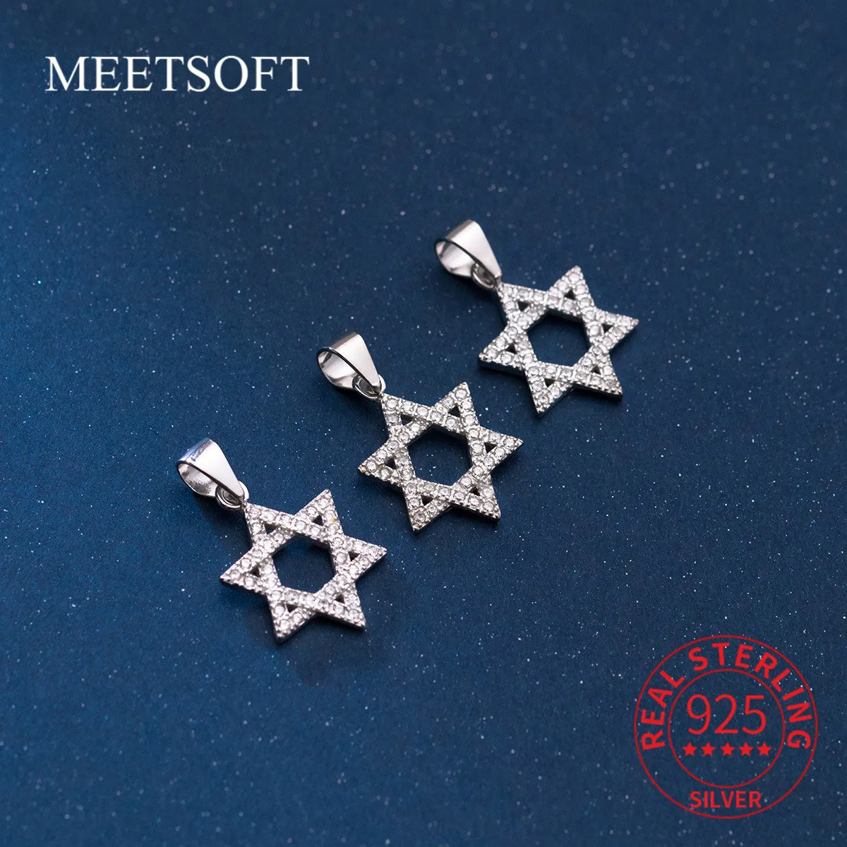 MEETSOFT классическое ожерелье из стерлингового серебра 925 пробы с цирконом подвеска