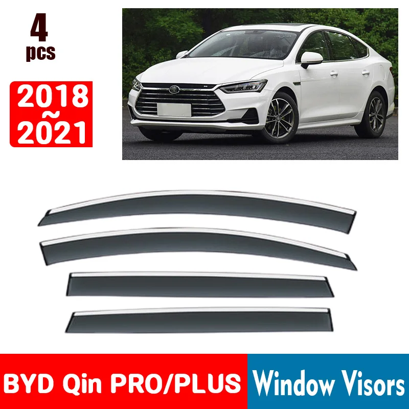 FOR BYD Qin PRO PLUS 2018-2022 Window Visors Rain Guard Windows Rain Cover Deflector Awning Shield Vent Guard Shade Cover Trim