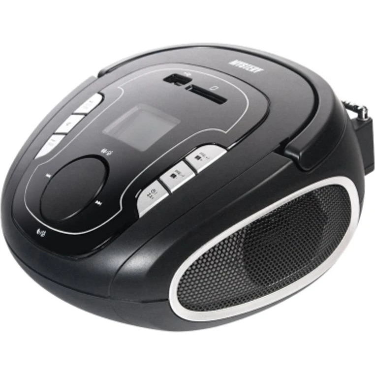 Акустика портативная Mystery BM 6008UB black/silver (всечастотный динамик 2 х 1.5 Вт будильник ЖК