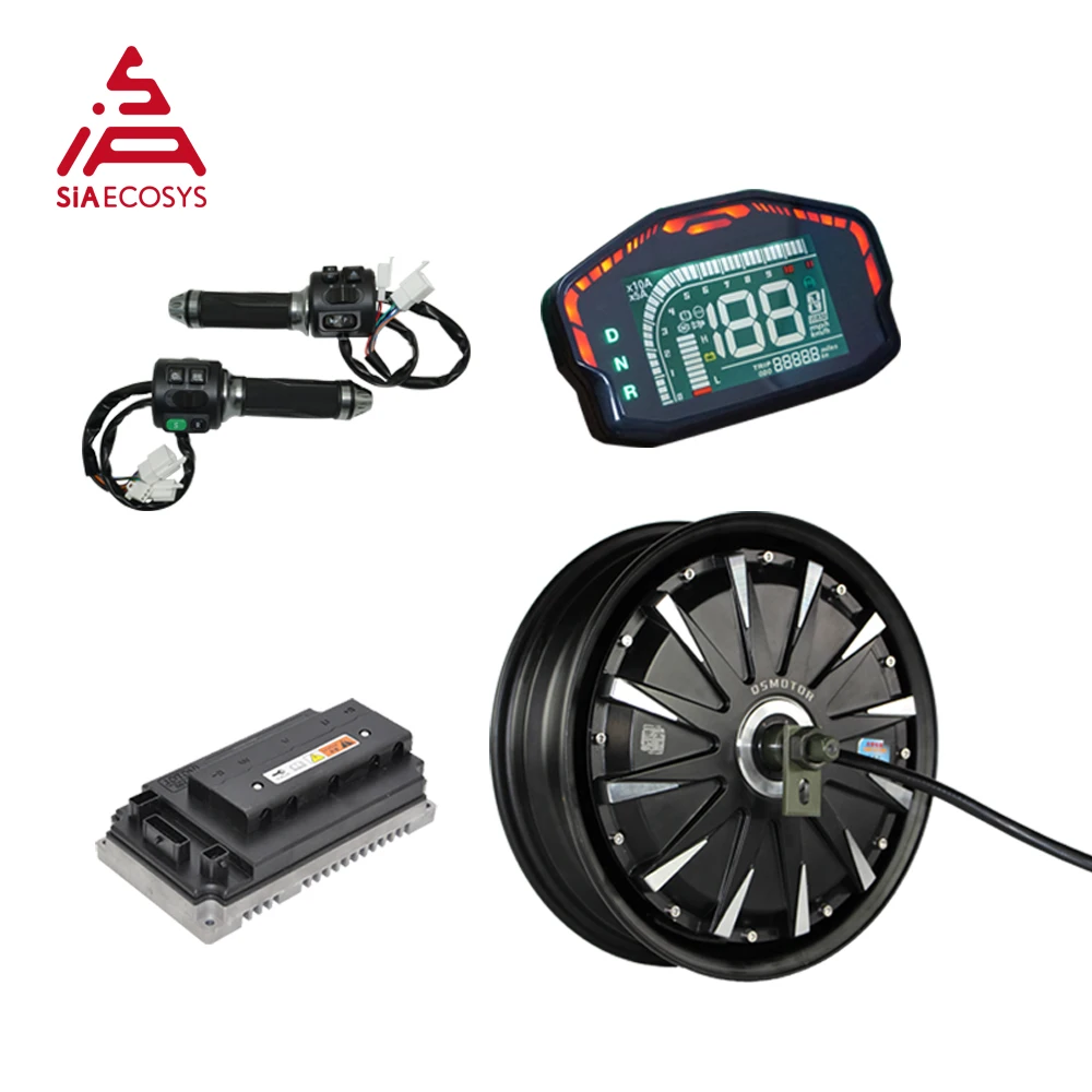 

SiAECOSYS QSMOTOR 12inch 2000W 72V 65kph Hub Motor with EM72100 Controller and Kits for Scooter
