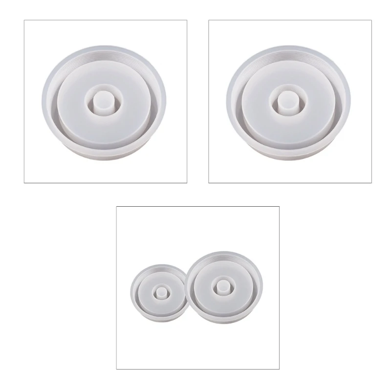 

E0BF Circle Holder Mould Handmade Concrete Gypsum Molds Silicone Lipstick Container Resin Mold Home Decorations DIY