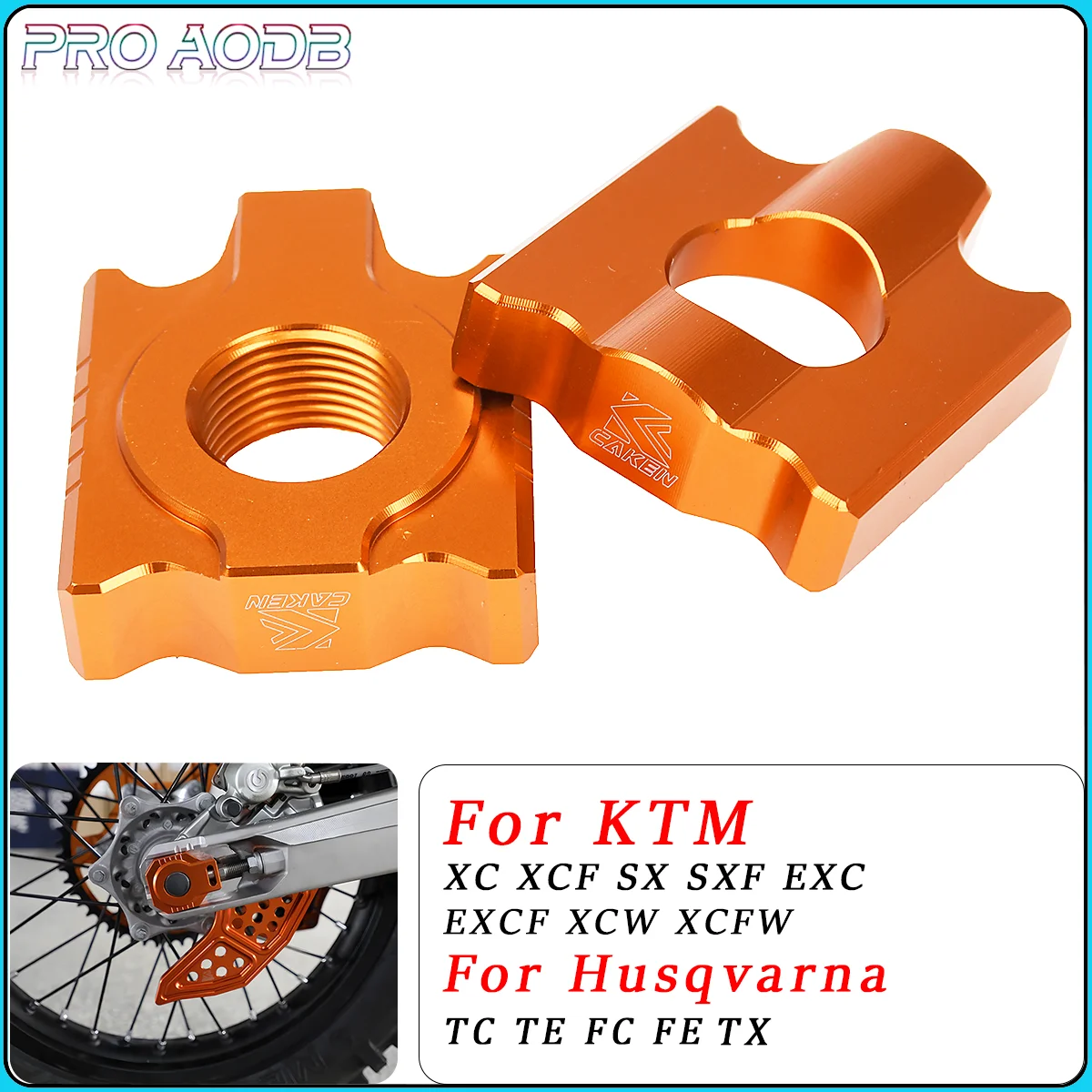 20 мм алюминиевый задний регулятор цепи с ЧПУ блок оси для KTM Husqvarna XC XCF SX SXF EXC EXCF XCW