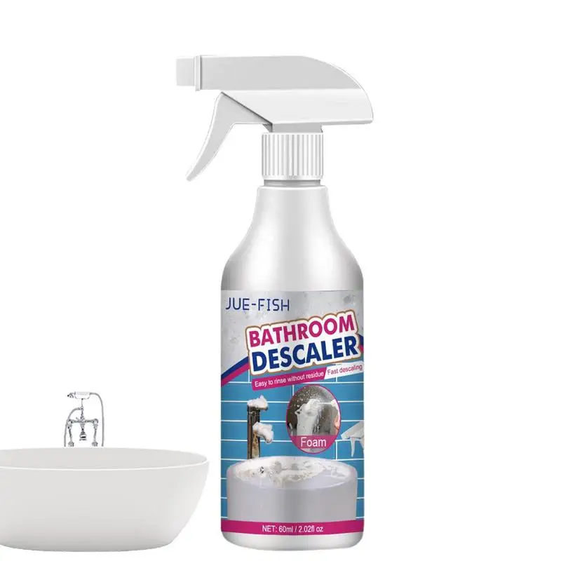 

Bathroom Descaler Cleaner 60ML Bathroom Stains Remover Household Cleaning For Use On Toilet Bath Shower Sink Glass Ceramic